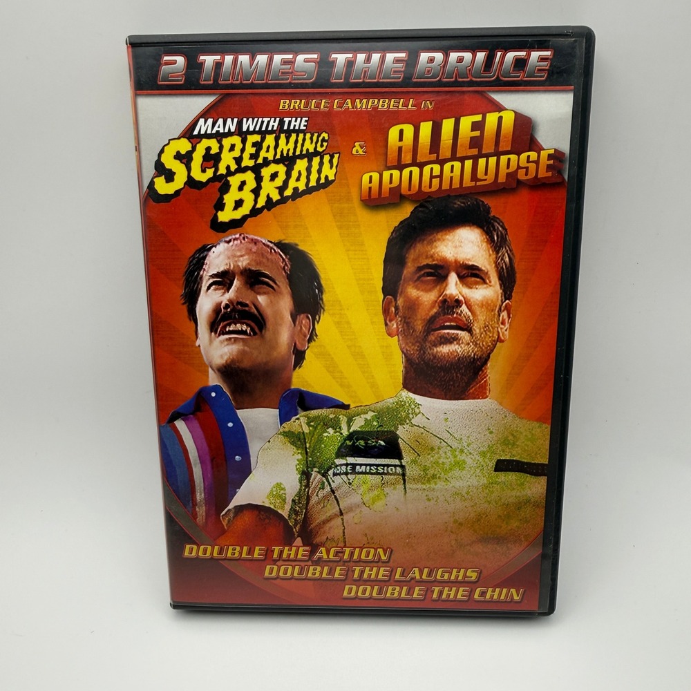 Bruce Campbell DVD Double Feature Man With The Screaming Brain Alien Apocalypse